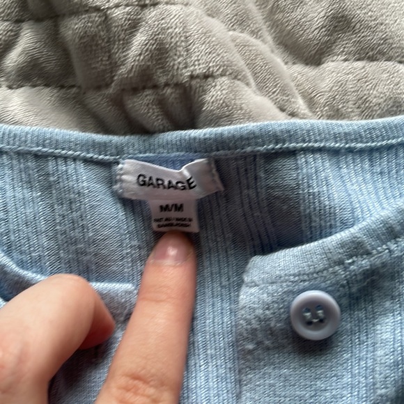 Garage baby blue cardigan. Fits size S-M. - Picture 5 of 5